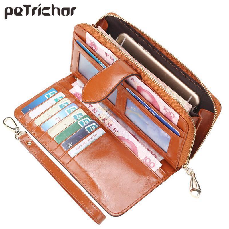 Planet Gates Women Wallet High Quality Wristlet Clutch Wallet Female Card Holder Leather Ladies Long Purses
