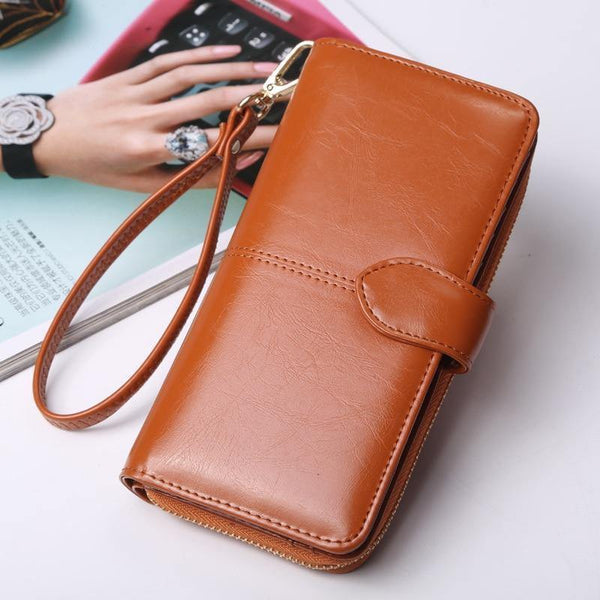 Planet Gates Women Wallet High Quality Wristlet Clutch Wallet Female Card Holder Leather Ladies Long Purses