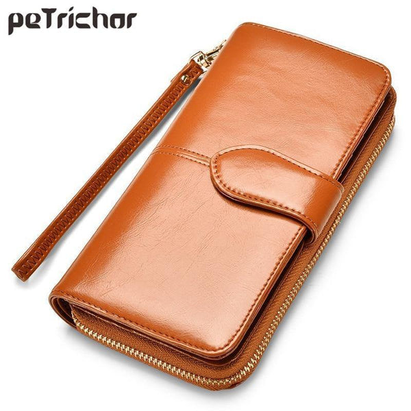 Planet Gates Women Wallet High Quality Wristlet Clutch Wallet Female Card Holder Leather Ladies Long Purses