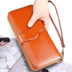 Planet Gates Women Wallet High Quality Wristlet Clutch Wallet Female Card Holder Leather Ladies Long Purses