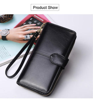 Planet Gates Women Wallet High Quality Wristlet Clutch Wallet Female Card Holder Leather Ladies Long Purses