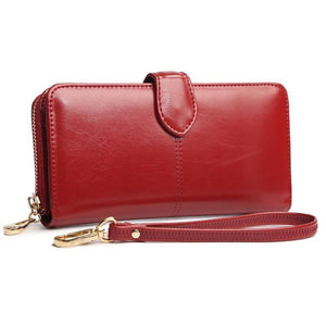 Planet Gates Women Wallet High Quality Wristlet Clutch Wallet Female Card Holder Leather Ladies Long Purses