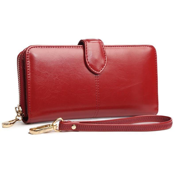Planet Gates Women Wallet High Quality Wristlet Clutch Wallet Female Card Holder Leather Ladies Long Purses
