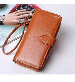Planet Gates Women Wallet High Quality Wristlet Clutch Wallet Female Card Holder Leather Ladies Long Purses