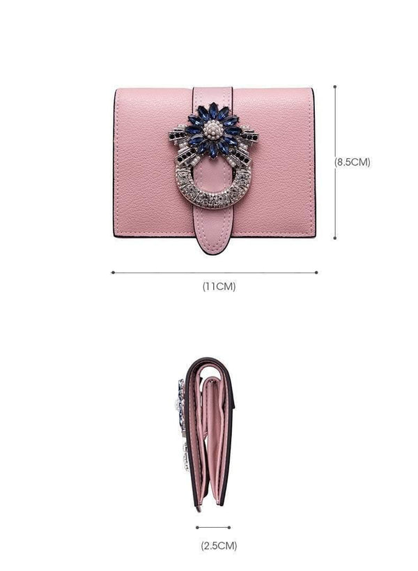 Planet Gates Women Wallet Luxury Designer Diamonds Short Purse Wallet Female Card Holder Purses Coin Wallets Carteira Feminina