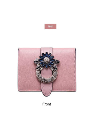 Planet Gates Women Wallet Luxury Designer Diamonds Short Purse Wallet Female Card Holder Purses Coin Wallets Carteira Feminina