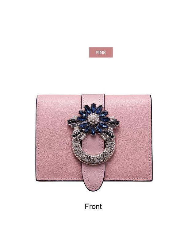 Planet Gates Women Wallet Luxury Designer Diamonds Short Purse Wallet Female Card Holder Purses Coin Wallets Carteira Feminina