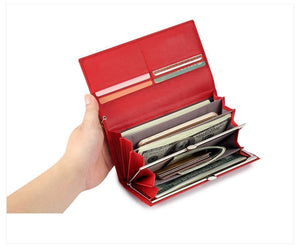 Planet Gates Women Wallet PU Magnetic Closure Women Wallets Long Wallets Clutch Purse Red Card Holder Coin Purse Clasps New