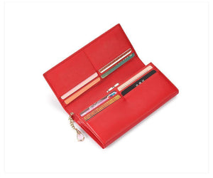 Planet Gates Women Wallet PU Magnetic Closure Women Wallets Long Wallets Clutch Purse Red Card Holder Coin Purse Clasps New