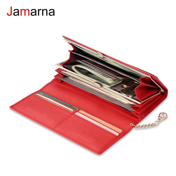 Planet Gates Women Wallet PU Magnetic Closure Women Wallets Long Wallets Clutch Purse Red Card Holder Coin Purse Clasps New