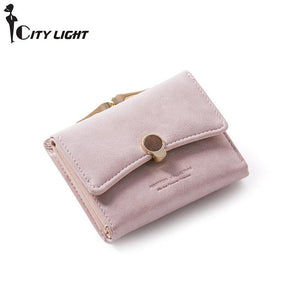 Planet Gates Women wallet small three fold PU leather coin wallet fresh multi-function women purse female coin purse wallet