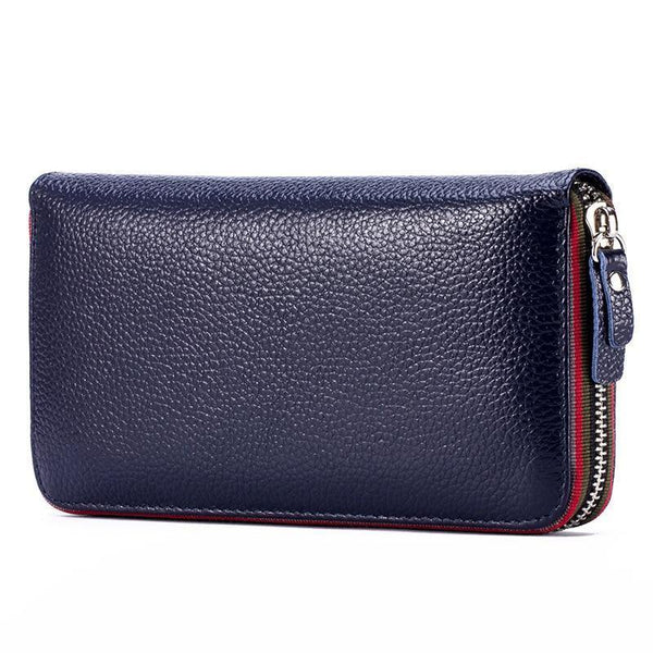 Planet Gates Women Wallet with Interior  Female Large Purse  Carteira Woman Genuine Leather Card Holder Money Bag Ladies Coin