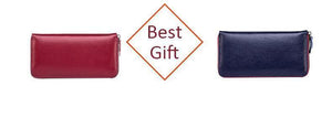 Planet Gates Women Wallet with Interior  Female Large Purse  Carteira Woman Genuine Leather Card Holder Money Bag Ladies Coin