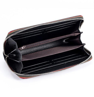 Planet Gates Women Wallet with Interior  Female Large Purse  Carteira Woman Genuine Leather Card Holder Money Bag Ladies Coin