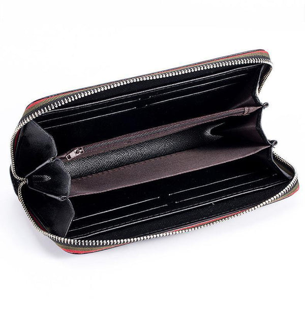Planet Gates Women Wallet with Interior  Female Large Purse  Carteira Woman Genuine Leather Card Holder Money Bag Ladies Coin