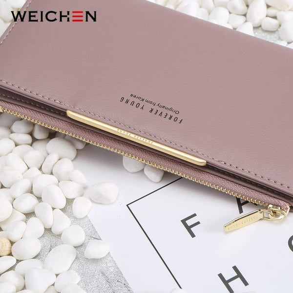 Planet Gates Women Wallet Zipper Coin & Cell Phone Pocket Female Wallet Card Holder Ladies Red Clutch Purse High Quality
