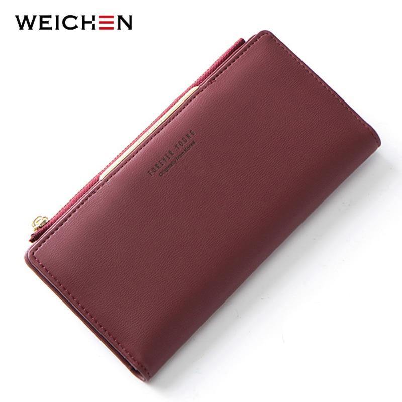 Planet Gates Women Wallet Zipper Coin & Cell Phone Pocket Female Wallet Card Holder Ladies Red Clutch Purse High Quality