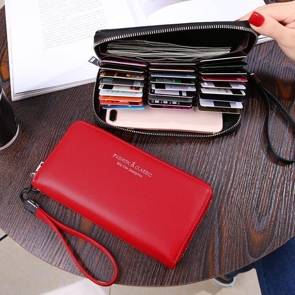 Planet Gates Women Wallets 27 Slots Card Holder Phone Pocket Female Wallet Clutch Money Bag Long Ladies Purse