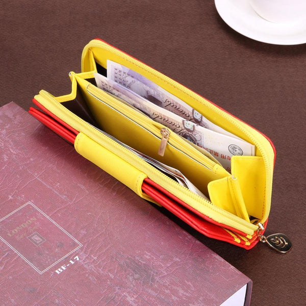 Planet Gates Women Wallets Brand PU Leather Long Leather Women Clutch Bag Hasp Zipper Wallet Card Holders Clutch Money Bag Carteira
