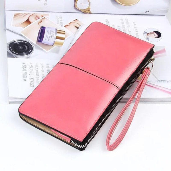 Planet Gates Women wallets Candy Oil Leather Wallet Long Design Day Clutch Casual Lady Cash Purse Women Hand Bag Carteira Feminina A4