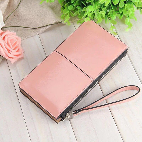 Planet Gates Women wallets Candy Oil Leather Wallet Long Design Day Clutch Casual Lady Cash Purse Women Hand Bag Carteira Feminina A4