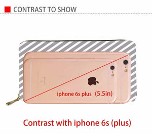 Planet Gates Women Wallets Cartoon Mouse Printing Leather Female Wallet Cute Women's Purse for Coin Card Holder Girls Clutch