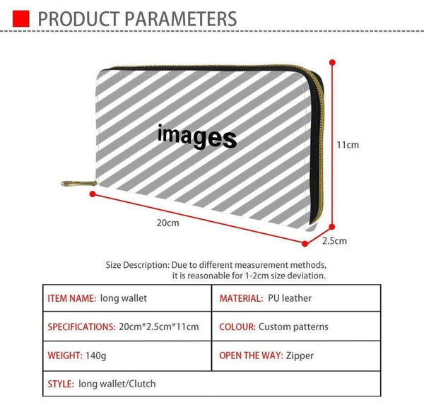 Planet Gates Women Wallets Cartoon Mouse Printing Leather Female Wallet Cute Women's Purse for Coin Card Holder Girls Clutch