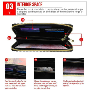 Planet Gates Women Wallets Cartoon Mouse Printing Leather Female Wallet Cute Women's Purse for Coin Card Holder Girls Clutch