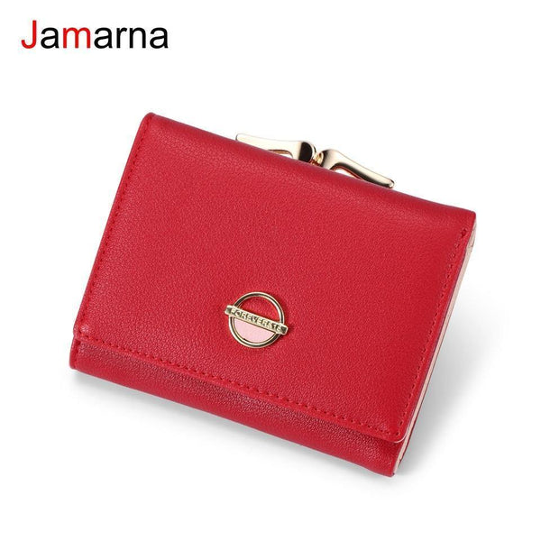 Planet Gates Women Wallets Coin Purse Wallet Small Brand Design High Quality PU Leather Short Wallet Female Purse Card Holder Red