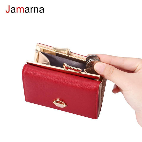Planet Gates Women Wallets Coin Purse Wallet Small Brand Design High Quality PU Leather Short Wallet Female Purse Card Holder Red