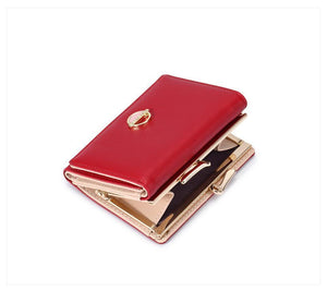 Planet Gates Women Wallets Coin Purse Wallet Small Brand Design High Quality PU Leather Short Wallet Female Purse Card Holder Red