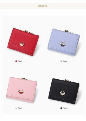 Planet Gates Women Wallets Coin Purse Wallet Small Brand Design High Quality PU Leather Short Wallet Female Purse Card Holder Red
