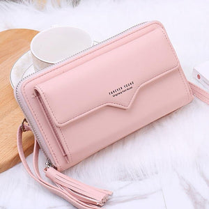 Planet Gates Women Wallets Leather Shoulder Bag  Fashion Large Capacity Card Holder Female Zipper Wallet Slim Purse