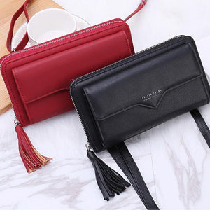 Planet Gates Women Wallets Leather Shoulder Bag  Fashion Large Capacity Card Holder Female Zipper Wallet Slim Purse