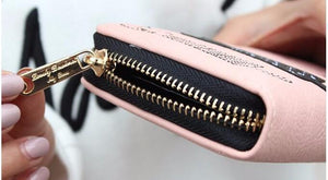 Planet Gates Women wallets leather wallet long style dollar price Women bag card holder cartoon cat coin purse  LS8723fb