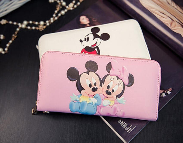 Planet Gates Women Wallets Mickey Bag Minnie Purse Leather Handbag Females Billeteras Ladies Clutch Bag Embrayage Sac Bolsas Feminina
