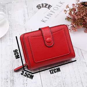 Planet Gates Women Wallets New Luxury Brand Red Black Small Mini Coin Purse Hasp Card Holder Lady Wallet Zipper Female Leather Buckle