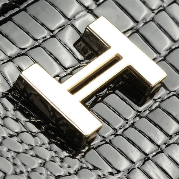 Planet Gates Women Wallets Patent Cow Leather Alligator Pattern Hasp Short Wallet Genuine Leather Female Small Purse Red