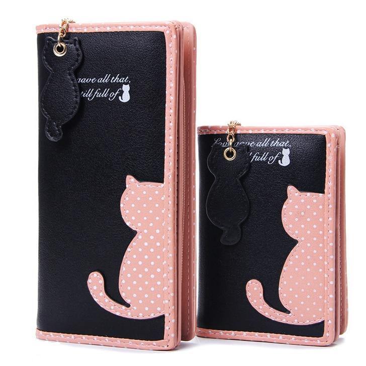 Planet Gates Women Wallets Zipper Lady Handbags Clutch Coin Purse Cards Holder PU Leather Brand Cat Woman Wallet Moneybags Purse Bags