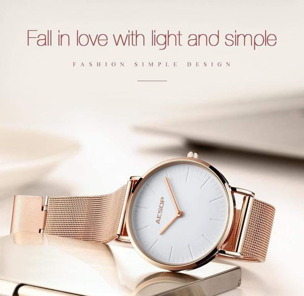 Planet Gates Women watch 1 Rose Gold Luxury Ladies Watch Ultra thin Wrist Watch Quartz Clock Woman Watch  Milanese Steel relogio feminino