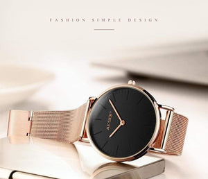 Planet Gates Women watch 1 Rose Gold Luxury Ladies Watch Ultra thin Wrist Watch Quartz Clock Woman Watch  Milanese Steel relogio feminino