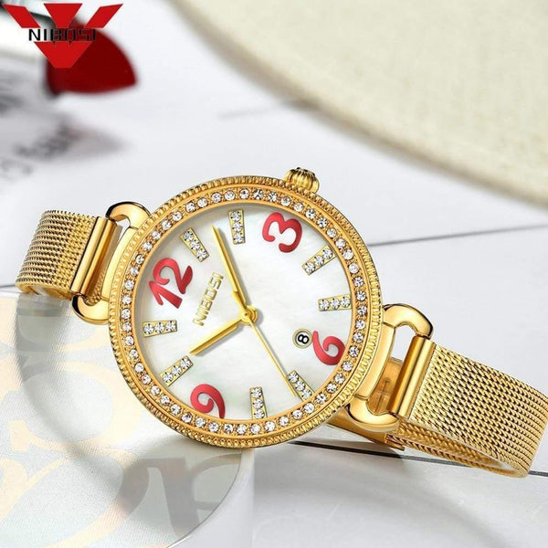 Planet Gates Women Watch Ladies Fashion Gold Alloy Bracelet Quartz Watches Casual Lady Waterproof Wristwatch Relogio Feminino