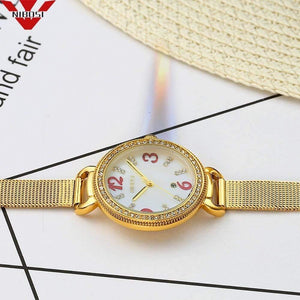 Planet Gates Women Watch Ladies Fashion Gold Alloy Bracelet Quartz Watches Casual Lady Waterproof Wristwatch Relogio Feminino