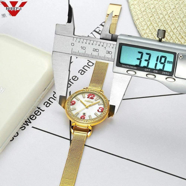 Planet Gates Women Watch Ladies Fashion Gold Alloy Bracelet Quartz Watches Casual Lady Waterproof Wristwatch Relogio Feminino