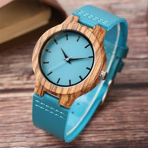 Planet Gates Women Watch Wood Watch for Men Women Genuine Leather Wristwatch Mens Quartz Watch Elegant Watch Women Best Gifts for Lover