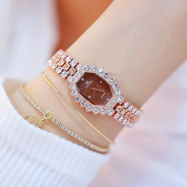 Planet Gates Women Watches Diamond Famous Brand Elegant Dress Quartz Watches Ladies Rhinestone Wristwatch Relogios Femininos