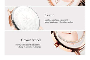 Planet Gates Women Watches Fashion Waterproof Rhinestone Lady Watch Elegant Unique  Casual Stainless Steel Creative