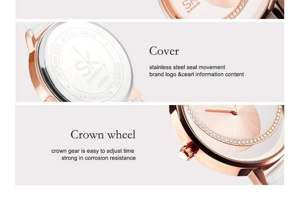 Planet Gates Women Watches Fashion Waterproof Rhinestone Lady Watch Elegant Unique  Casual Stainless Steel Creative