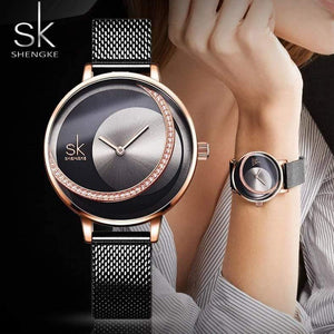 Planet Gates Women Watches Fashion Waterproof Rhinestone Lady Watch Elegant Unique  Casual Stainless Steel Creative