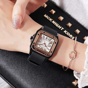 Planet Gates Women Watches Lady Luxury Wristwatches Rubber Silicon Dress Watch Square Quartz Dress Gift Student Clocks